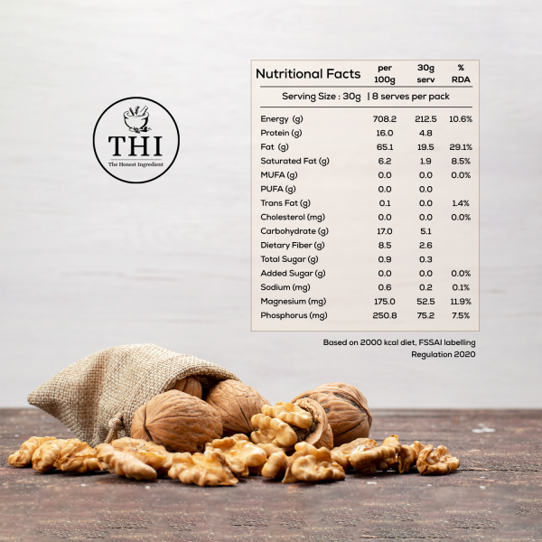 THI 100% Natural Walnut Kernels 250g Standee - Image 4